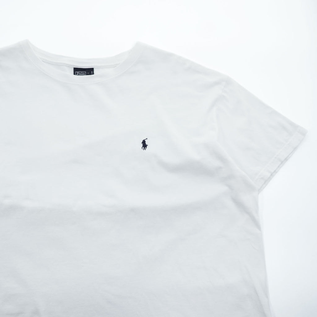 Polo by Ralph Lauren Pony Embroidered White Cotton T-Shirt Size L Made in Honduras