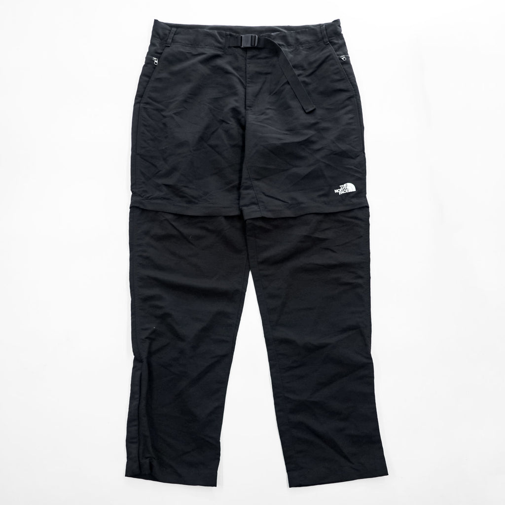 THE NORTH FACE Men's Black Nylon Zip-Off Convertible Pants 36x32 UPF
