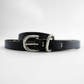 Hender Scheme Tail Belt Black Cow Leather Narrow Long Silver Buckle Japan
