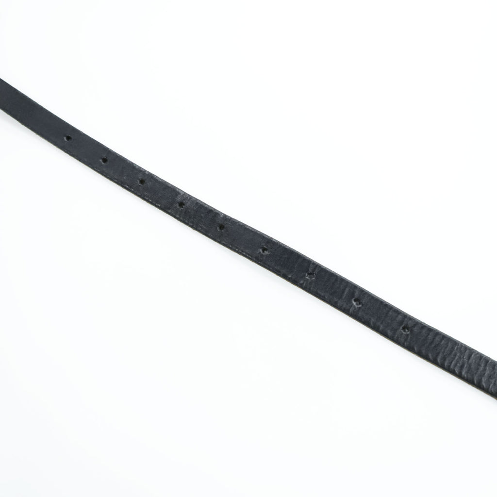 Hender Scheme Tail Belt Black Cow Leather Narrow Long Silver Buckle Japan