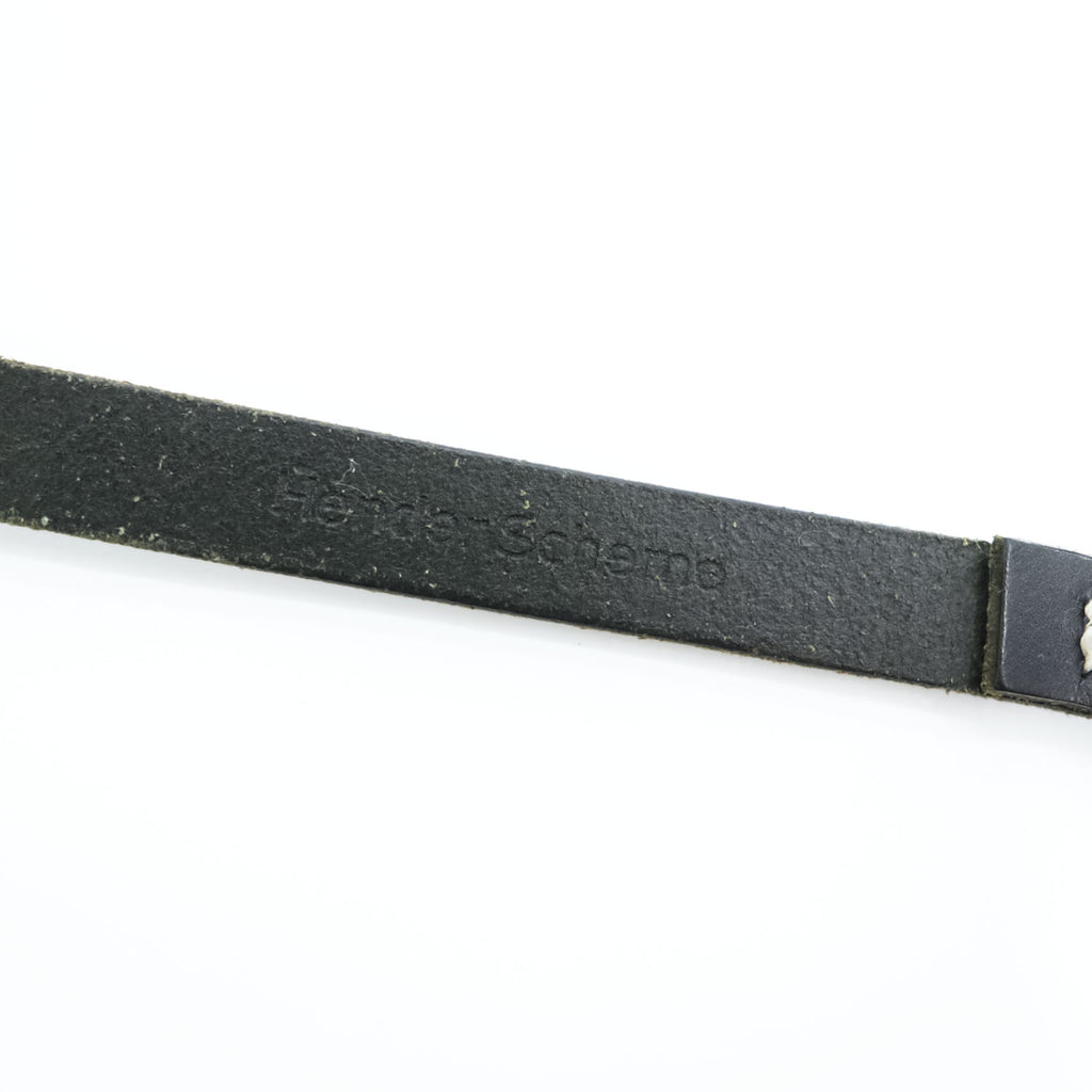 Hender Scheme Tail Belt Black Cow Leather Narrow Long Silver Buckle Japan