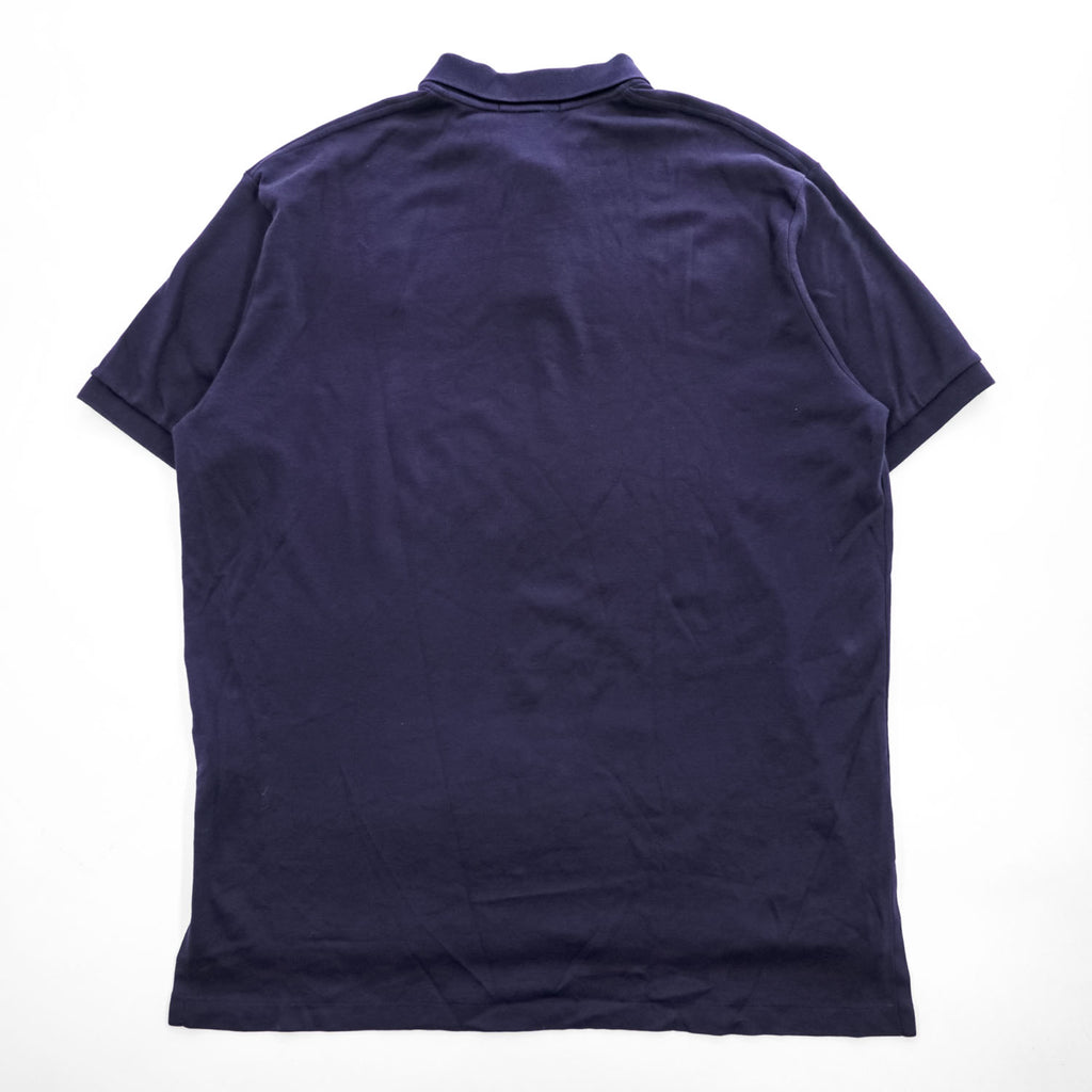 1990s Polo by Ralph Lauren Pony Embroidered Navy Short Sleeve Polo Shirt XL Made in Philippines