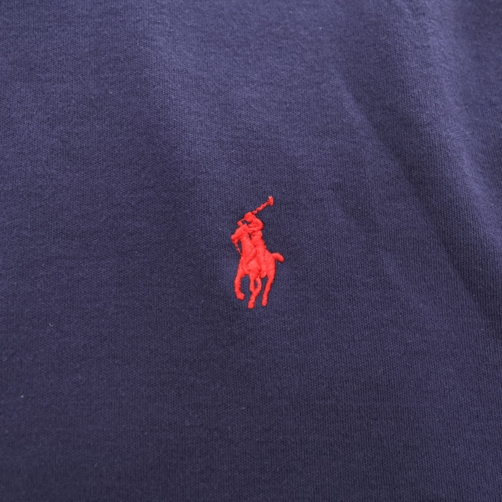1990s Polo by Ralph Lauren Pony Embroidered Navy Short Sleeve Polo Shirt XL Made in Philippines