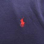 1990s Polo by Ralph Lauren Pony Embroidered Navy Short Sleeve Polo Shirt XL Made in Philippines