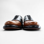 Vintage Dexter 1960s 70s Two Tone Saddle Oxford Shoes Brown Black Leather US 8 C