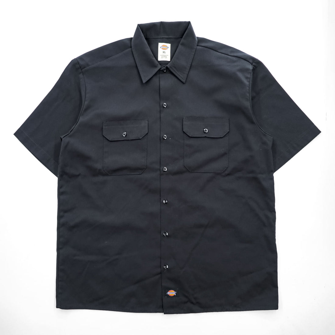 Dickies 1574BK Men's Short Sleeve Work Shirt Black XL Double Pocket 2017