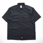 Dickies 1574BK Men's Short Sleeve Work Shirt Black XL Double Pocket 2017