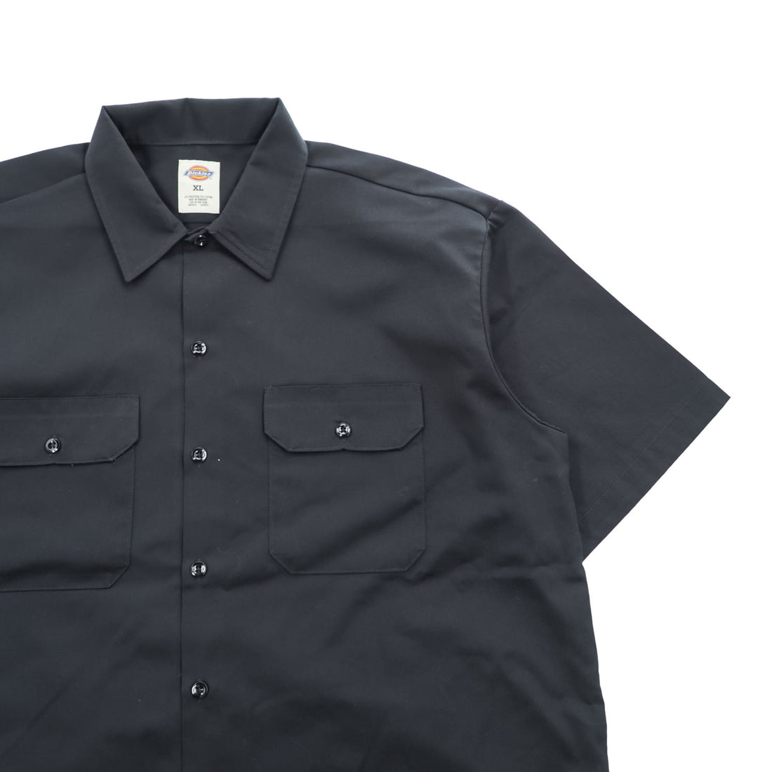 Dickies 1574BK Men's Short Sleeve Work Shirt Black XL Double Pocket 2017