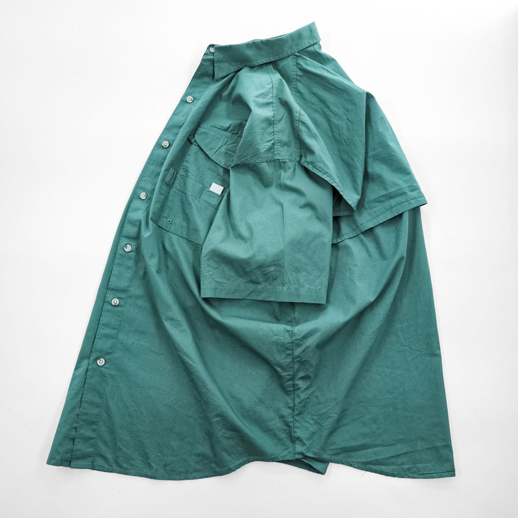 Columbia PFG 半袖 フィッシングシャツ XL グリーン メッシュ FT7130