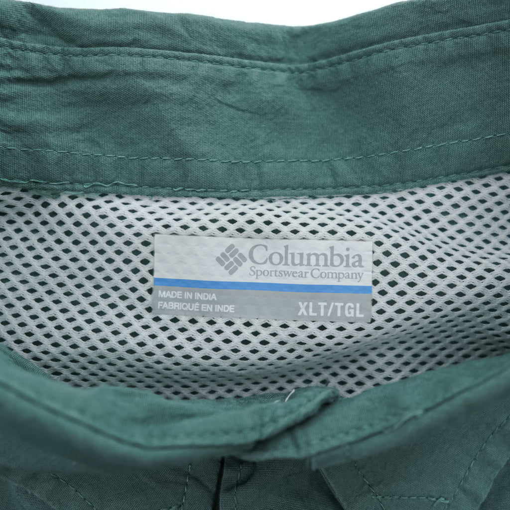Columbia PFG 半袖 フィッシングシャツ XL グリーン メッシュ FT7130