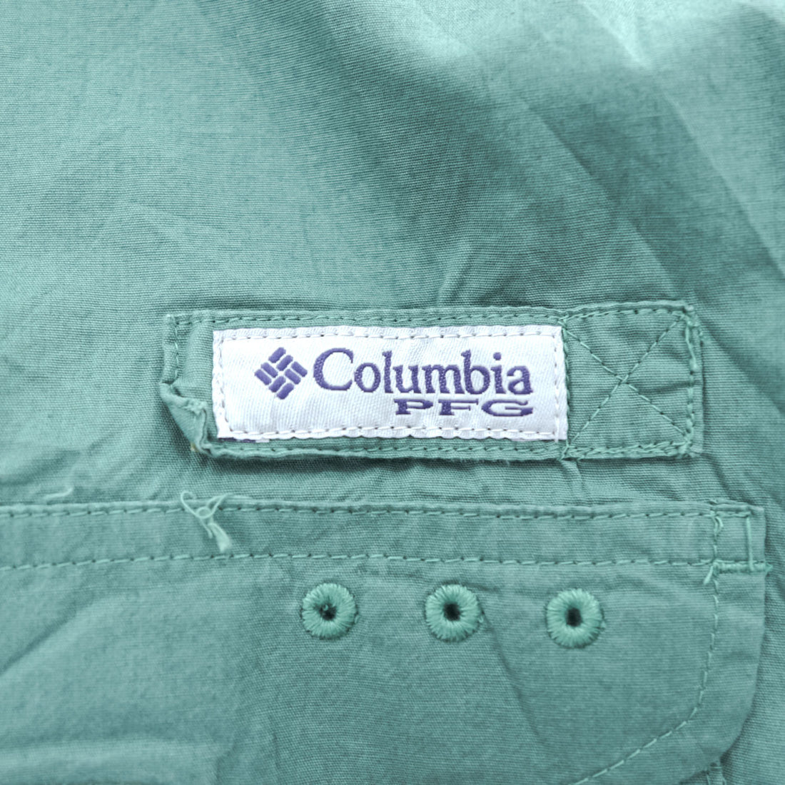 Columbia PFG 半袖 フィッシングシャツ XL グリーン メッシュ FT7130