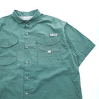 Columbia PFG 半袖 フィッシングシャツ XL グリーン メッシュ FT7130