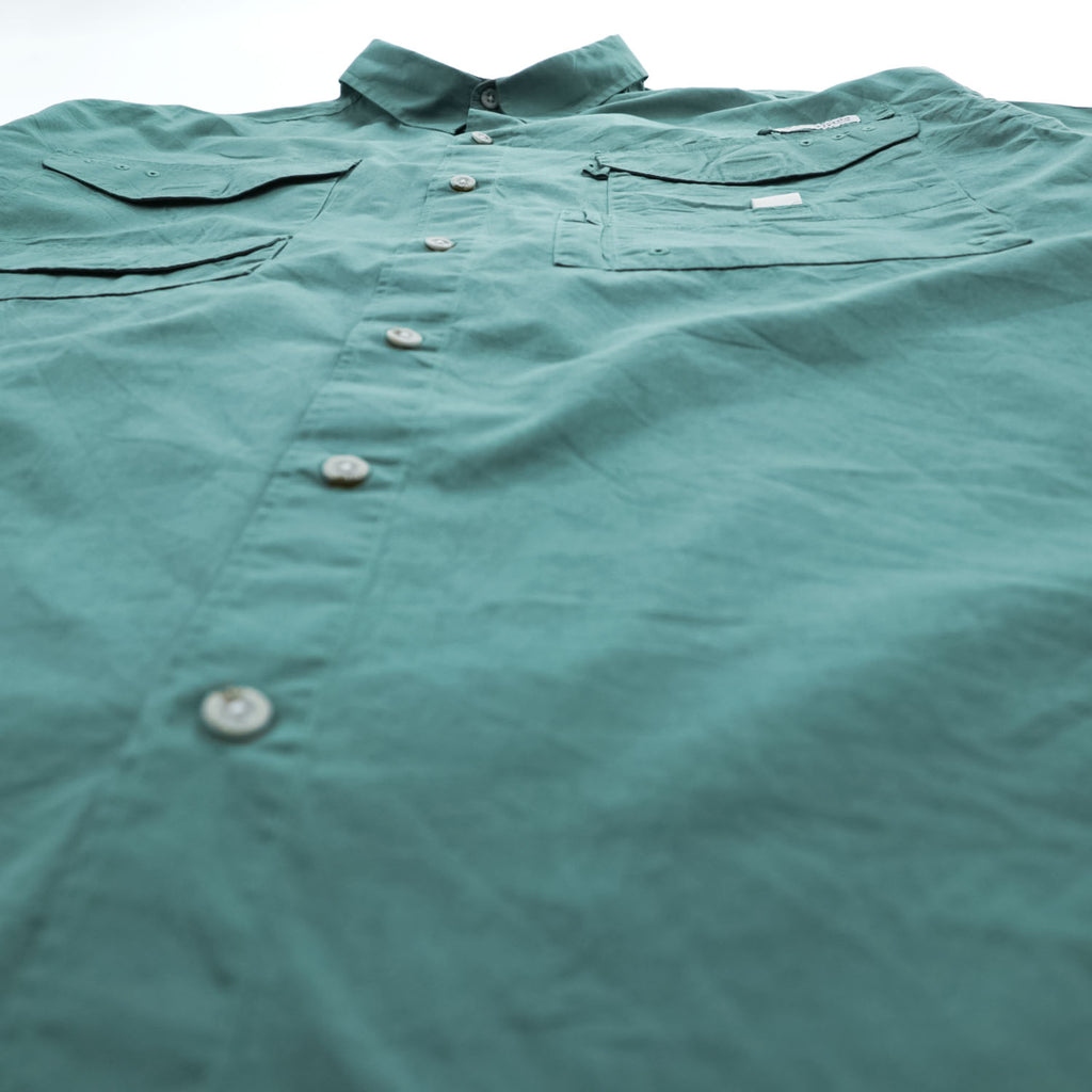 Columbia PFG 半袖 フィッシングシャツ XL グリーン メッシュ FT7130