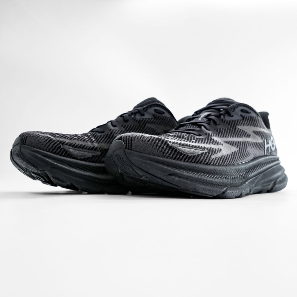 HOKA Clifton 9 Men's Black Running Shoes US 10D 1127895 BBLC