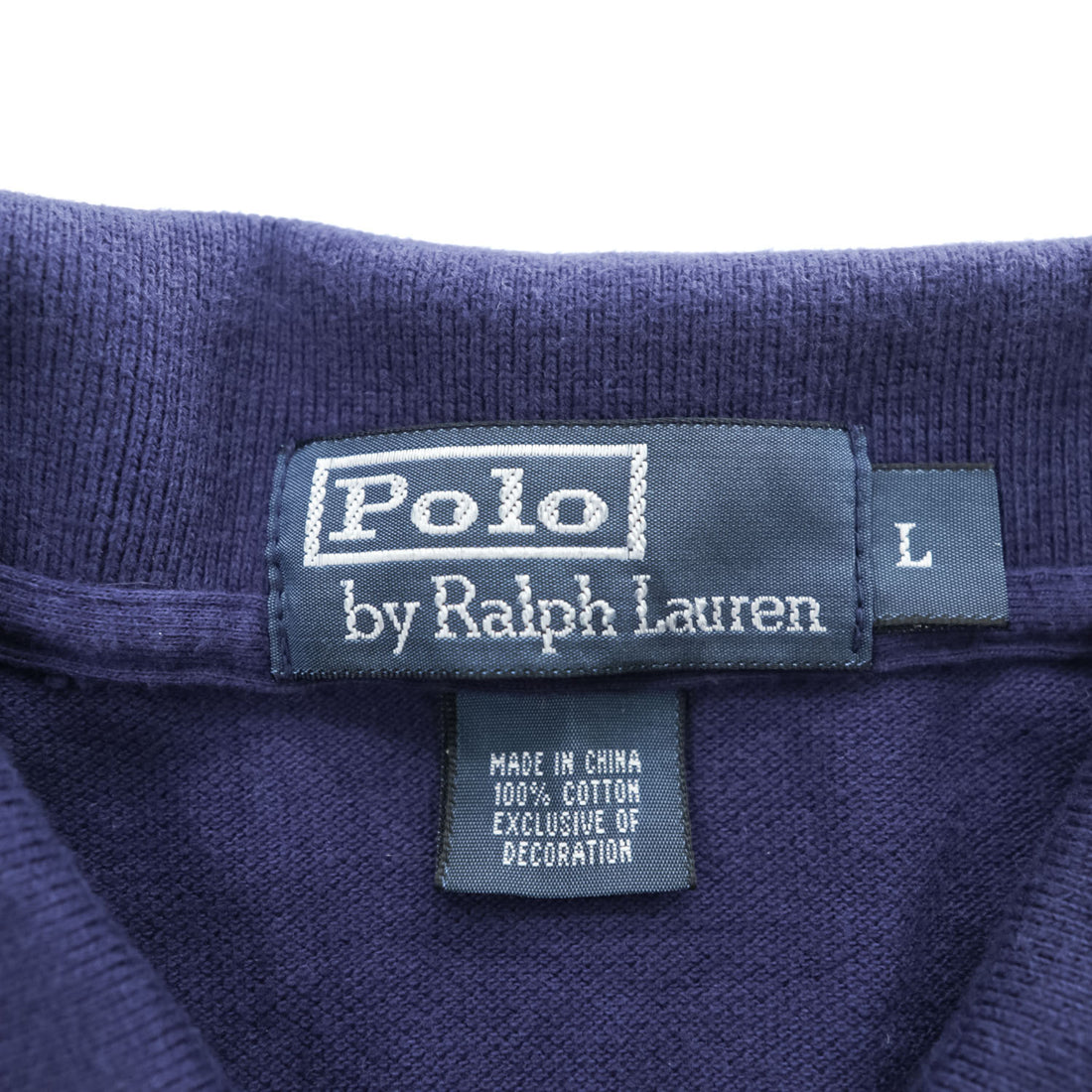 Polo Ralph Lauren ポロシャツ L ネイビー スモールポニー ロゴ 刺繍 コットン100% 鹿の子
