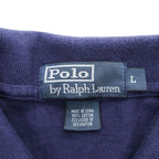 Polo Ralph Lauren ポロシャツ L ネイビー スモールポニー ロゴ 刺繍 コットン100% 鹿の子