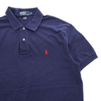 Polo Ralph Lauren ポロシャツ L ネイビー スモールポニー ロゴ 刺繍 コットン100% 鹿の子