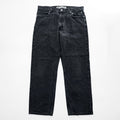 HARLEY DAVIDSON ブラック デニムパンツ ジーンズ L ジッパーフライ レザーパッチ