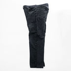 HARLEY DAVIDSON ブラック デニムパンツ ジーンズ L ジッパーフライ レザーパッチ