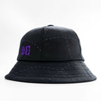 Needles × DC SHOES バルミューダハット Bermuda Hat バケットハット ブラック パープル 刺繍