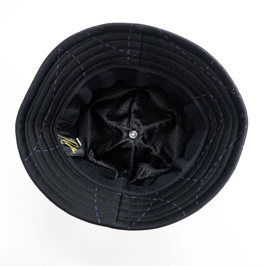 Needles × DC SHOES バルミューダハット Bermuda Hat バケットハット ブラック パープル 刺繍