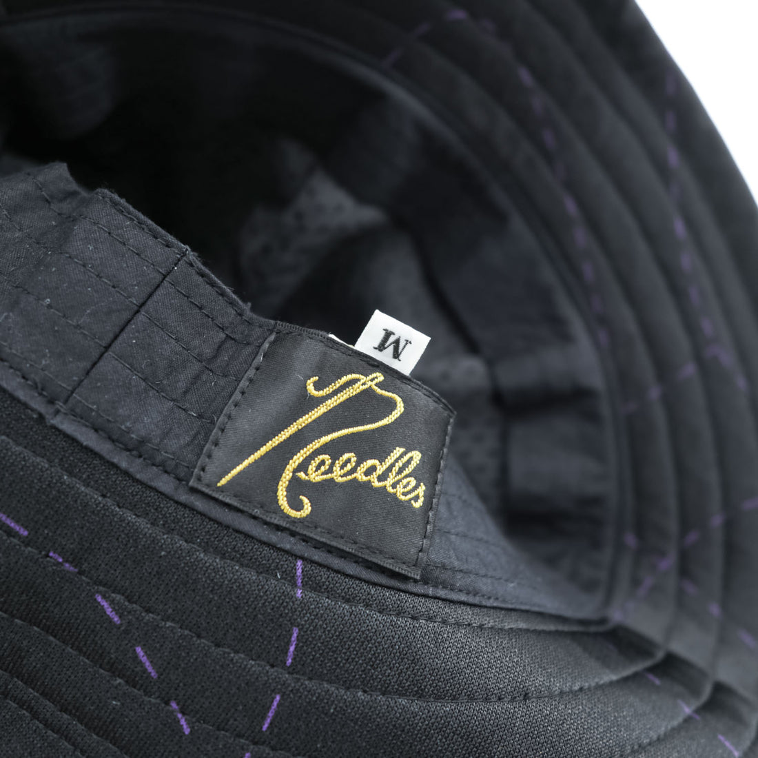 Needles × DC SHOES バルミューダハット Bermuda Hat バケットハット ブラック パープル 刺繍