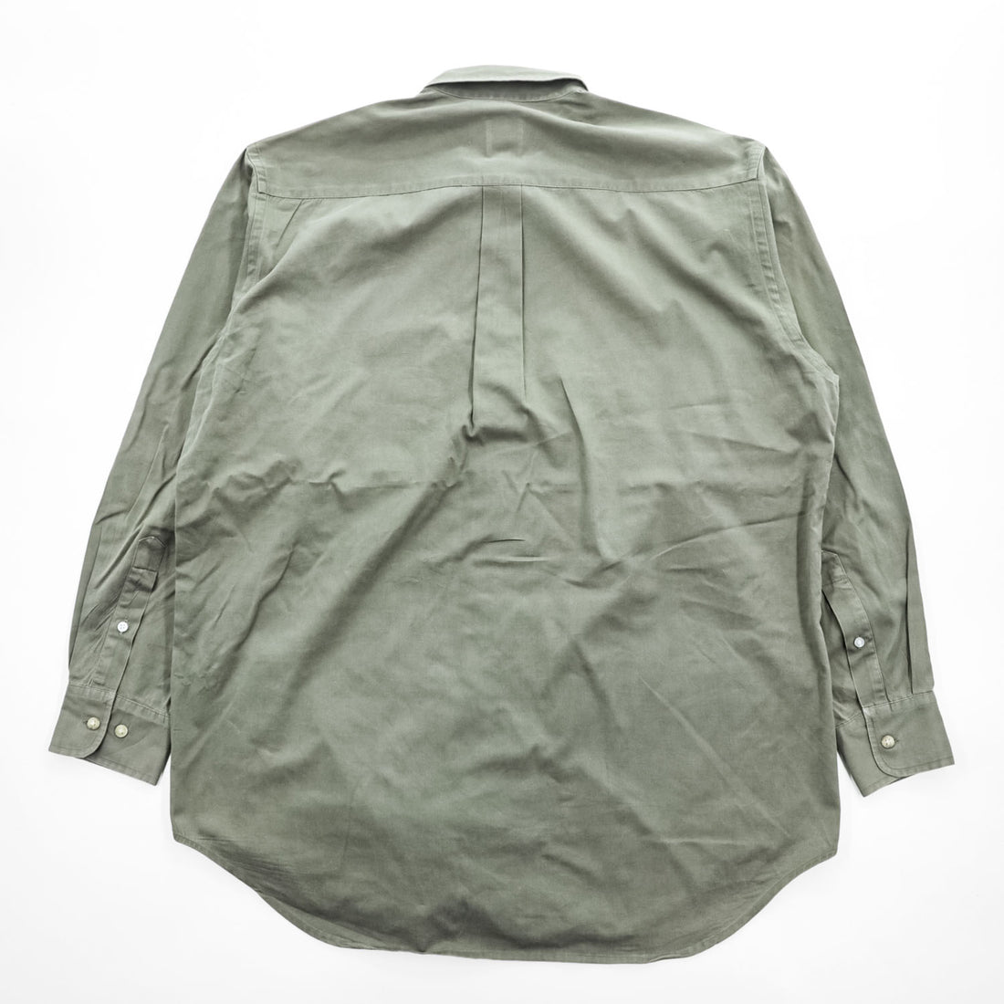 Brooks Brothers 長袖ボタンダウンシャツ M カーキ グリーン SPORT SHIRT 胸ポケット