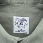 Brooks Brothers 長袖ボタンダウンシャツ M カーキ グリーン SPORT SHIRT 胸ポケット