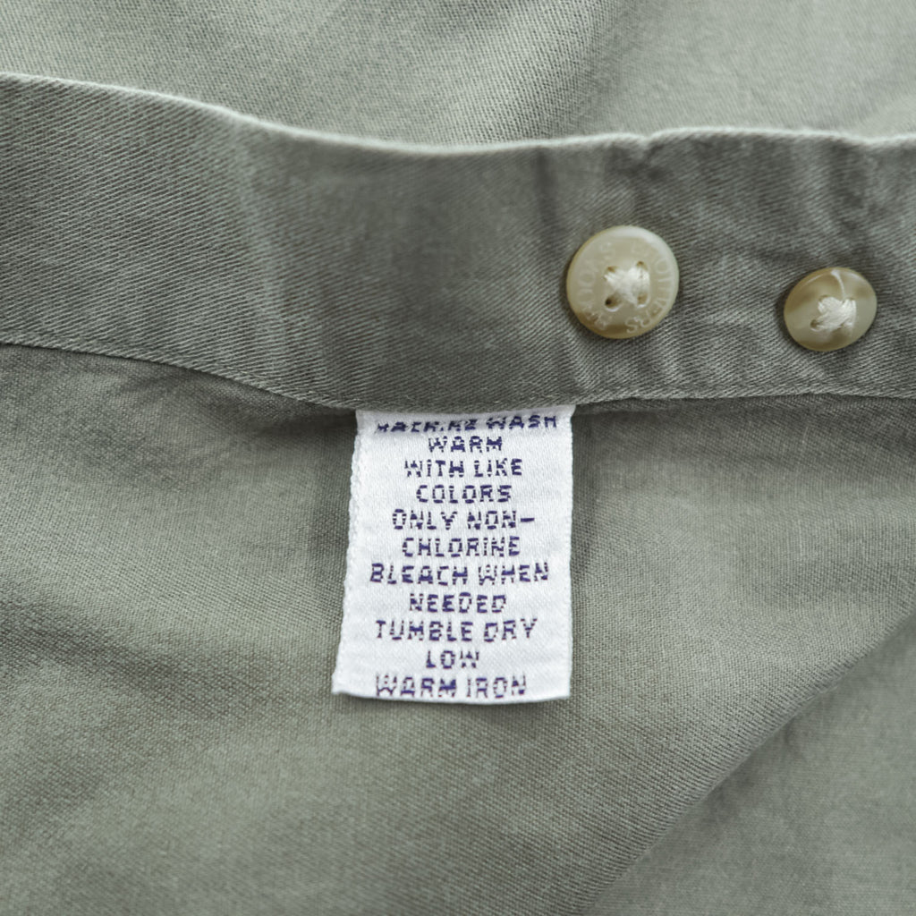 Brooks Brothers 長袖ボタンダウンシャツ M カーキ グリーン SPORT SHIRT 胸ポケット