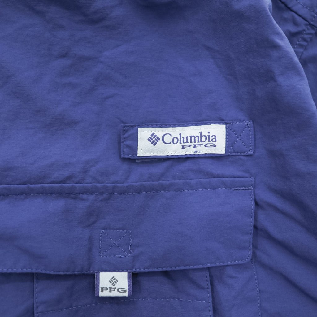 Columbia PFG 半袖 フィッシングシャツ XL ネイビー Bahama II OMNI-SHADE メッシュ ボタンダウン FM7047