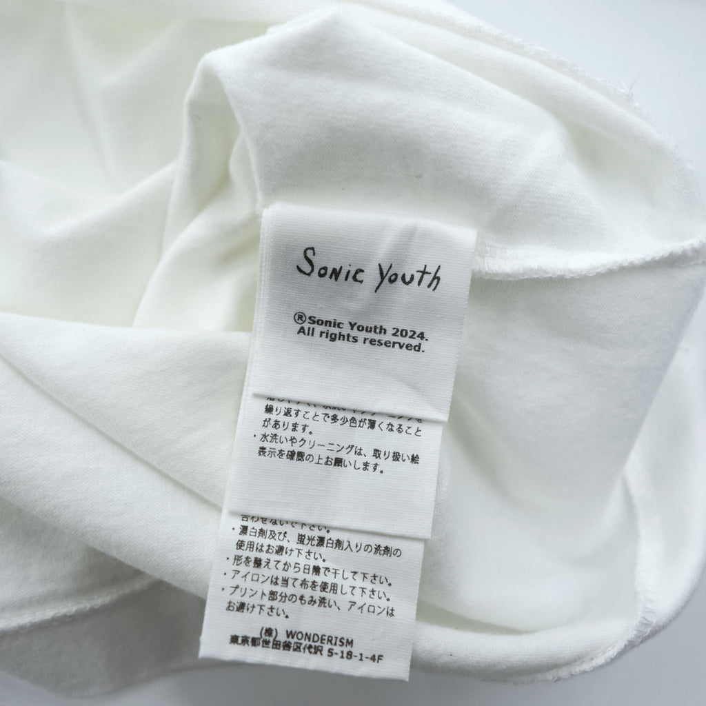 blurhms ROOTSTOCK × Sonic Youth DIRTY グラフィック Tシャツ XL ホワイト 両面プリント bROOTS24S34SONIC
