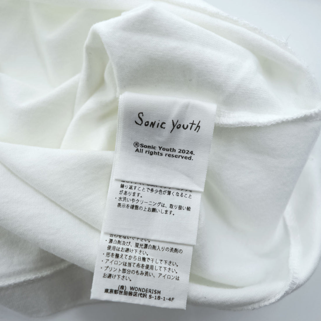 blurhms ROOTSTOCK × Sonic Youth DIRTY グラフィック Tシャツ XL ホワイト 両面プリント bROOTS24S34SONIC