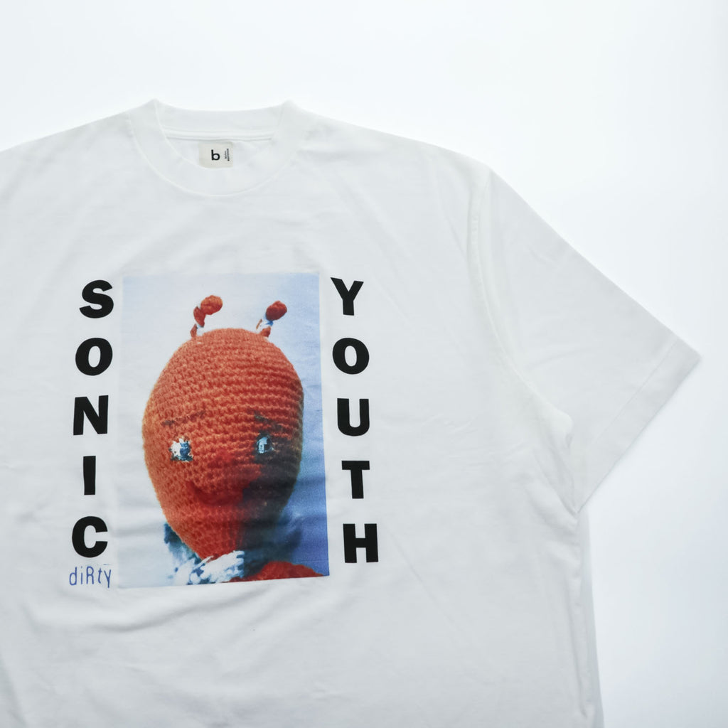 blurhms ROOTSTOCK × Sonic Youth DIRTY グラフィック Tシャツ XL ホワイト 両面プリント bROOTS24S34SONIC