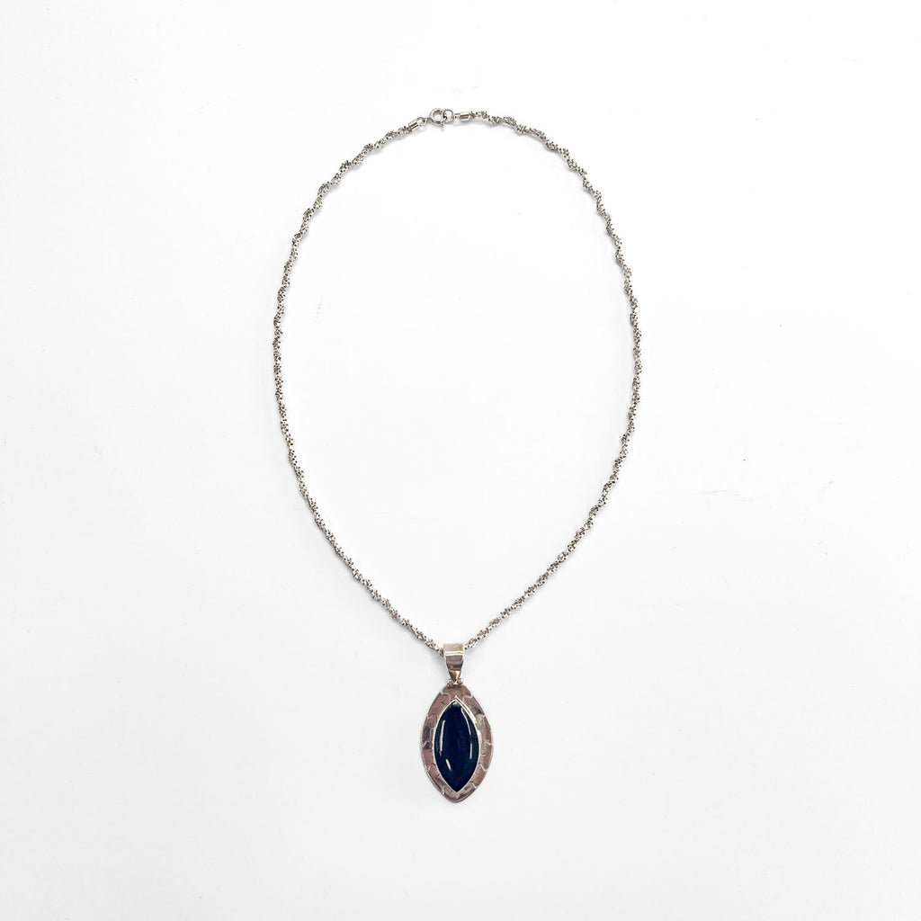Vintage Mexico Sterling Black Onyx Necklace メキシカンジュエリー ネックレス ブラックオニキス シルバー Silver 950