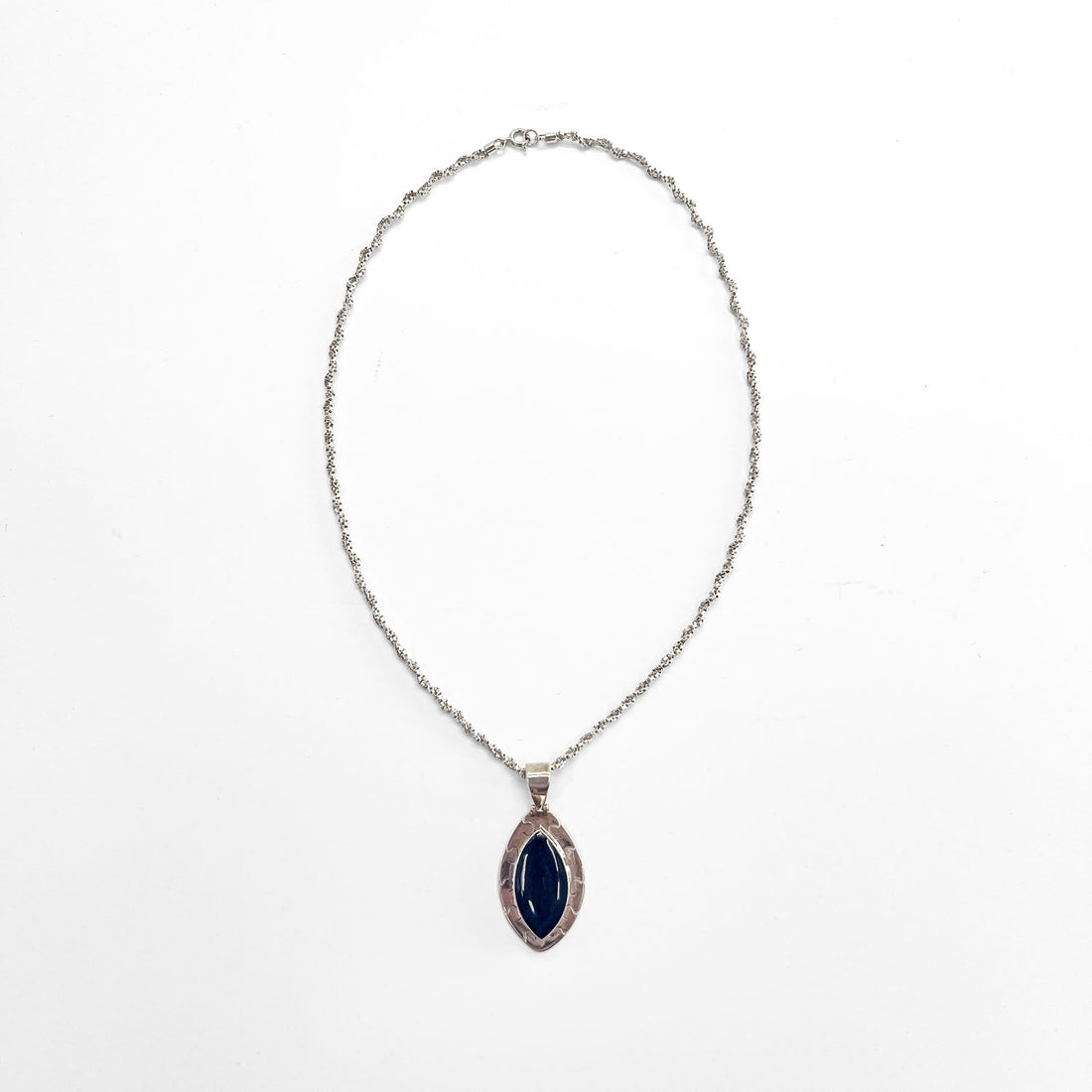 Vintage Mexico Sterling Black Onyx Necklace メキシカンジュエリー ネックレス ブラックオニキス シルバー Silver 950