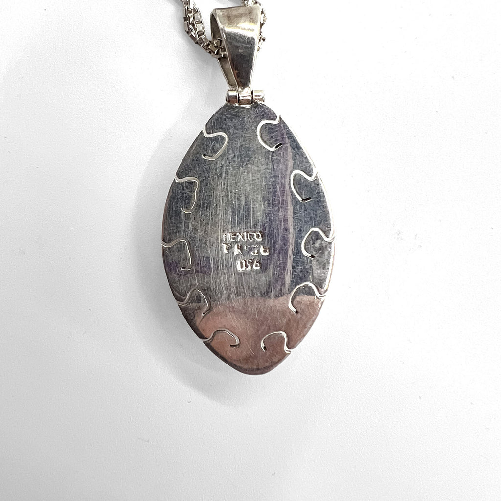 Vintage Mexico Sterling Black Onyx Necklace メキシカンジュエリー ネックレス ブラックオニキス シルバー Silver 950