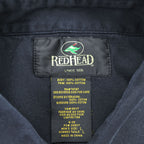 RED HEAD ハンティングシャツ 長袖ワークシャツ L ブラック 胸ポケット 切替リアルツリーカモ