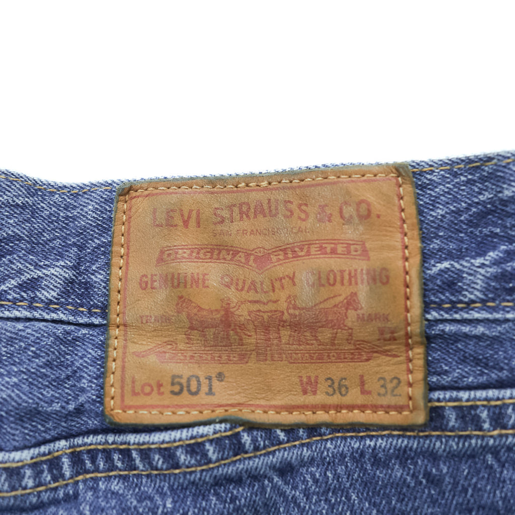 Levi's 501 ビッグE デニムパンツ ジーンズ L ストレッチ ボタンフライ レザーパッチ PREMIUM 00501-3249