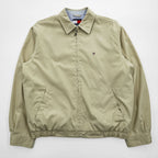 TOMMY HILFIGER 00年代 ヴィンテージ スウィングトップ ハリントンジャケット L ベージュ ピーチスキン