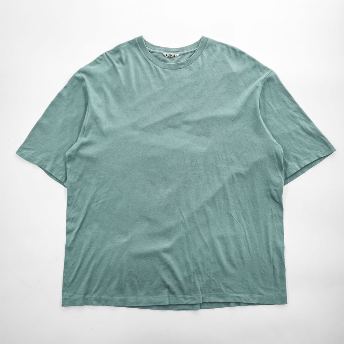 AURALEE 日本製 SEAMLESS CREW NECK HALF SLEEVE TEE クルーネックTシャツ L グリーン シングルステッチ A21ST02ST