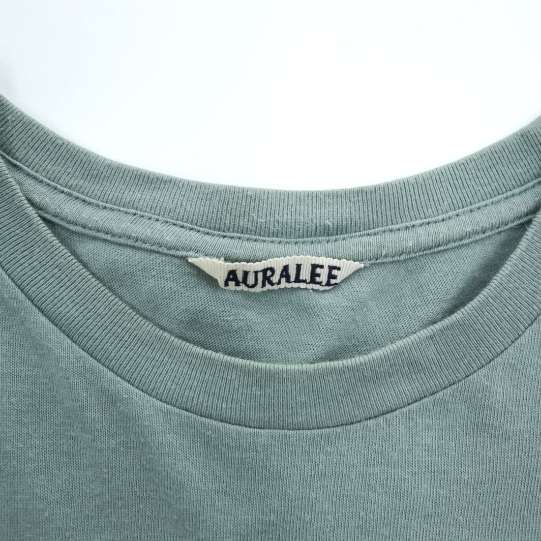 AURALEE 日本製 SEAMLESS CREW NECK HALF SLEEVE TEE クルーネックTシャツ L グリーン シングルステッチ A21ST02ST