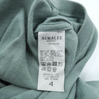 AURALEE 日本製 SEAMLESS CREW NECK HALF SLEEVE TEE クルーネックTシャツ L グリーン シングルステッチ A21ST02ST