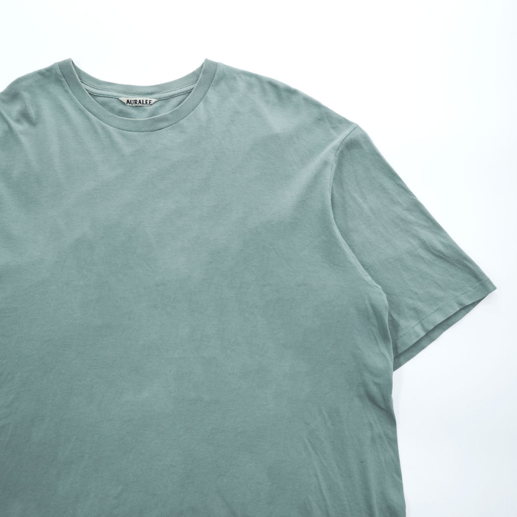 AURALEE 日本製 SEAMLESS CREW NECK HALF SLEEVE TEE クルーネックTシャツ L グリーン シングルステッチ A21ST02ST