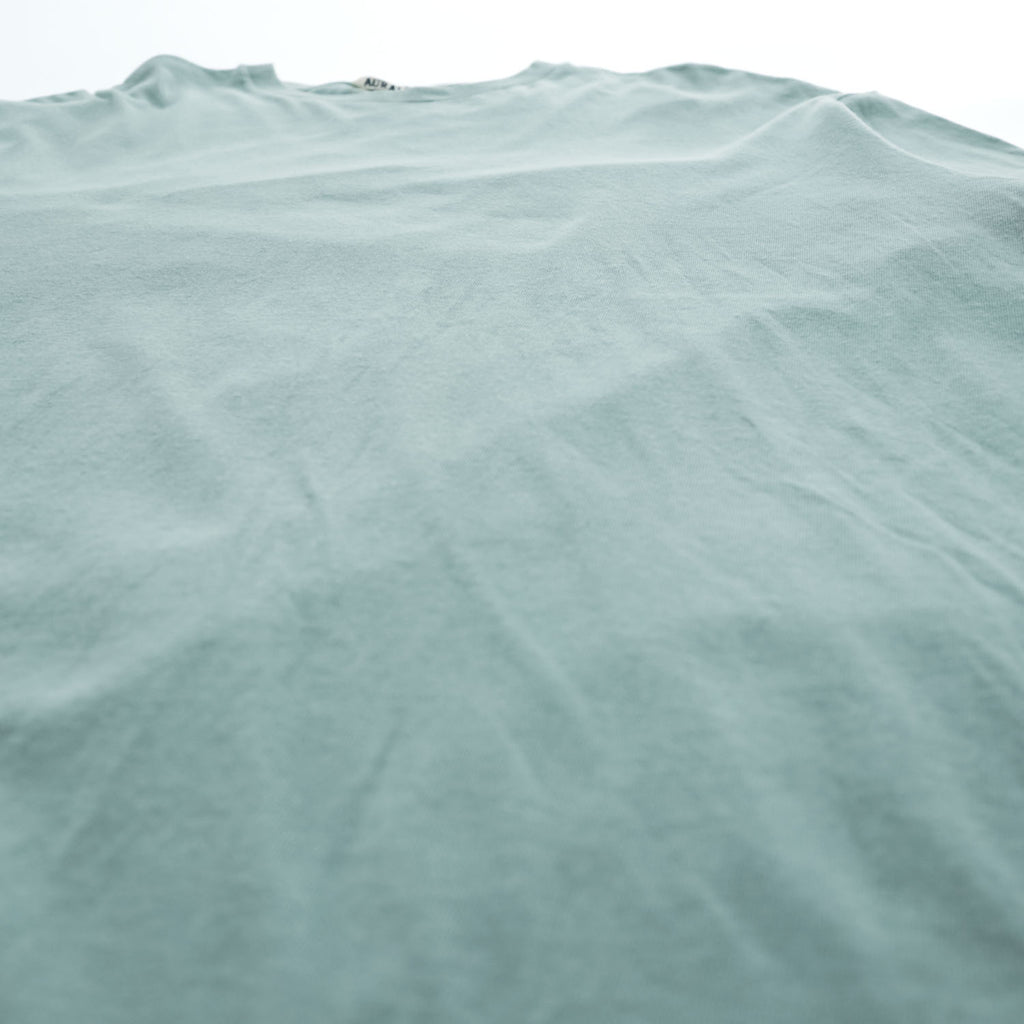 AURALEE 日本製 SEAMLESS CREW NECK HALF SLEEVE TEE クルーネックTシャツ L グリーン シングルステッチ A21ST02ST