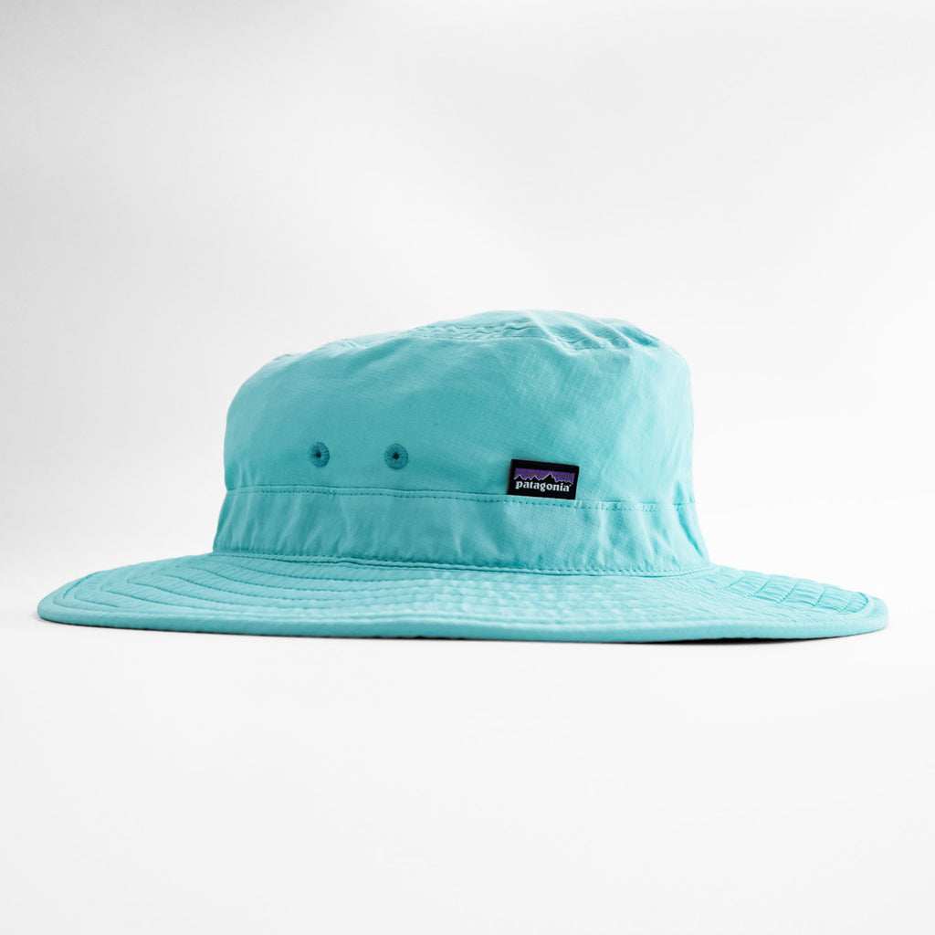 Patagonia テックサンブーニー アウトドア サファリハット ブルー リップストップ あご紐 ストラップ STY33355