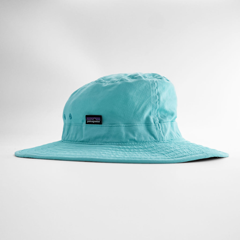 Patagonia テックサンブーニー アウトドア サファリハット ブルー リップストップ あご紐 ストラップ STY33355