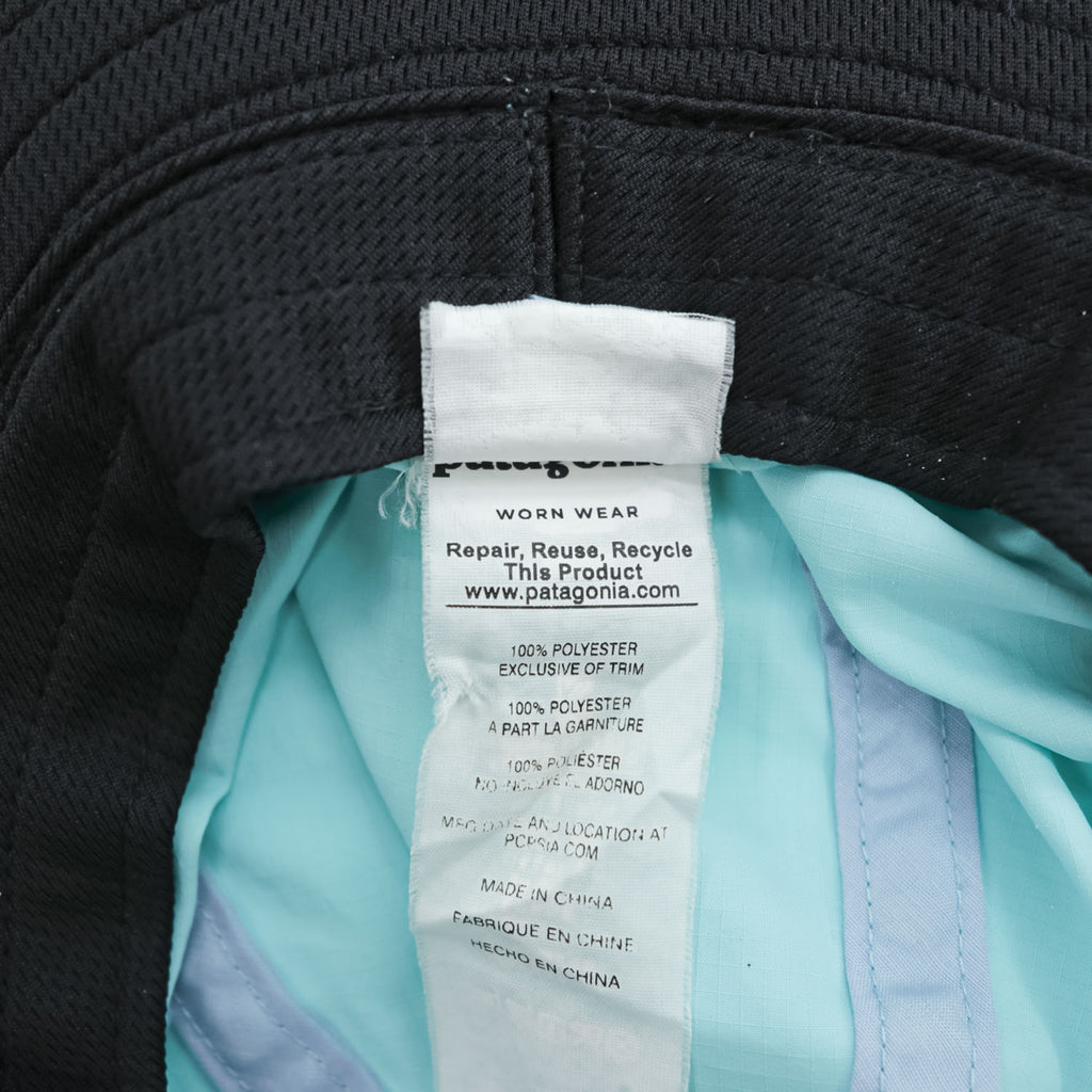 Patagonia テックサンブーニー アウトドア サファリハット ブルー リップストップ あご紐 ストラップ STY33355
