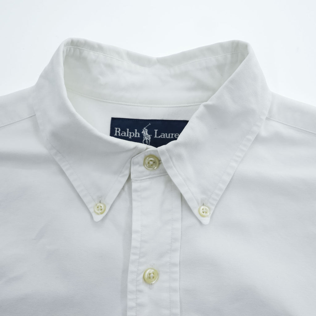Polo Ralph Lauren 長袖 オックスフォードシャツ CLASSIC FIT ホワイト ボタンダウン XL スモールポニー ロゴ 刺繍