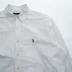 Polo Ralph Lauren 長袖 オックスフォードシャツ CLASSIC FIT ホワイト ボタンダウン XL スモールポニー ロゴ 刺繍