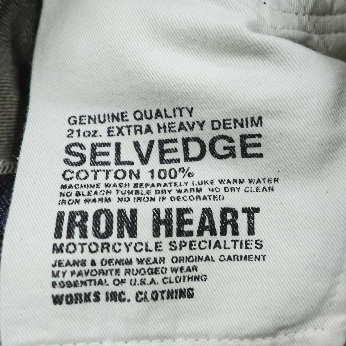 IRON HEART 634S 21oz Selvedge Denim Jeans W31 L34 Indigo